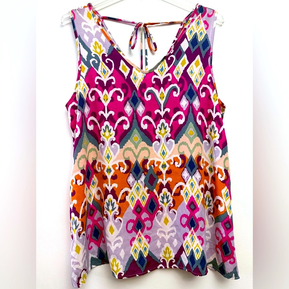HEIMISH USA Pink and Multi Color Boho Southwestern Tunic